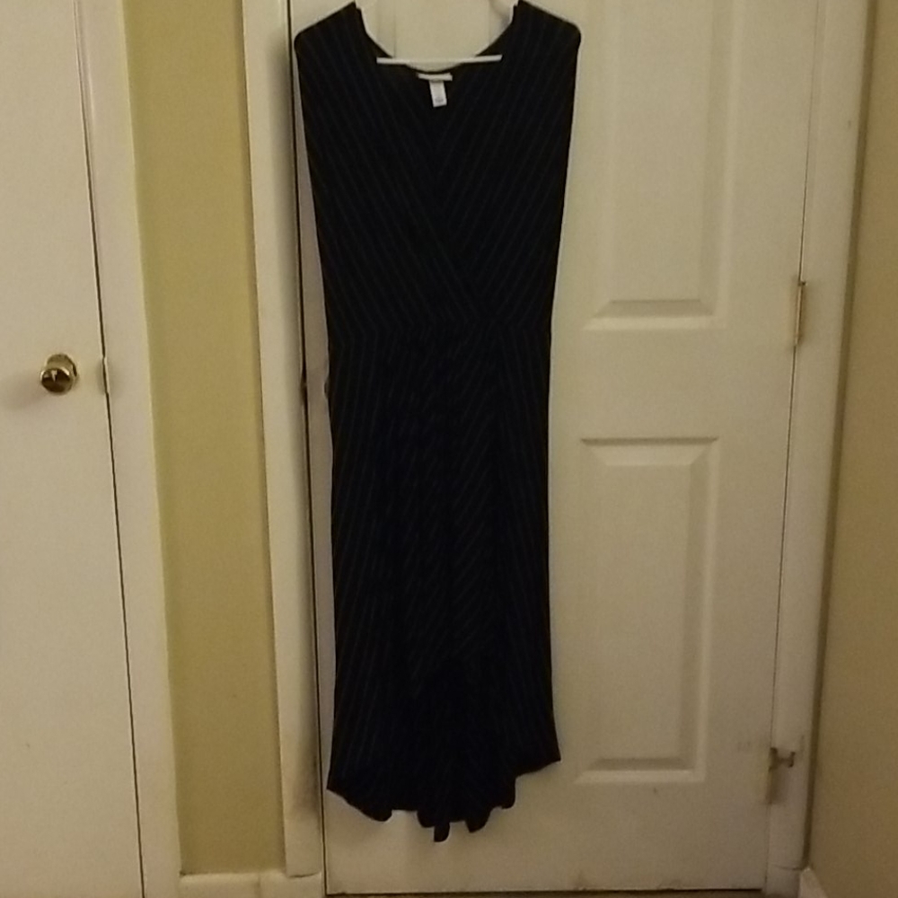 Striped wrap dress